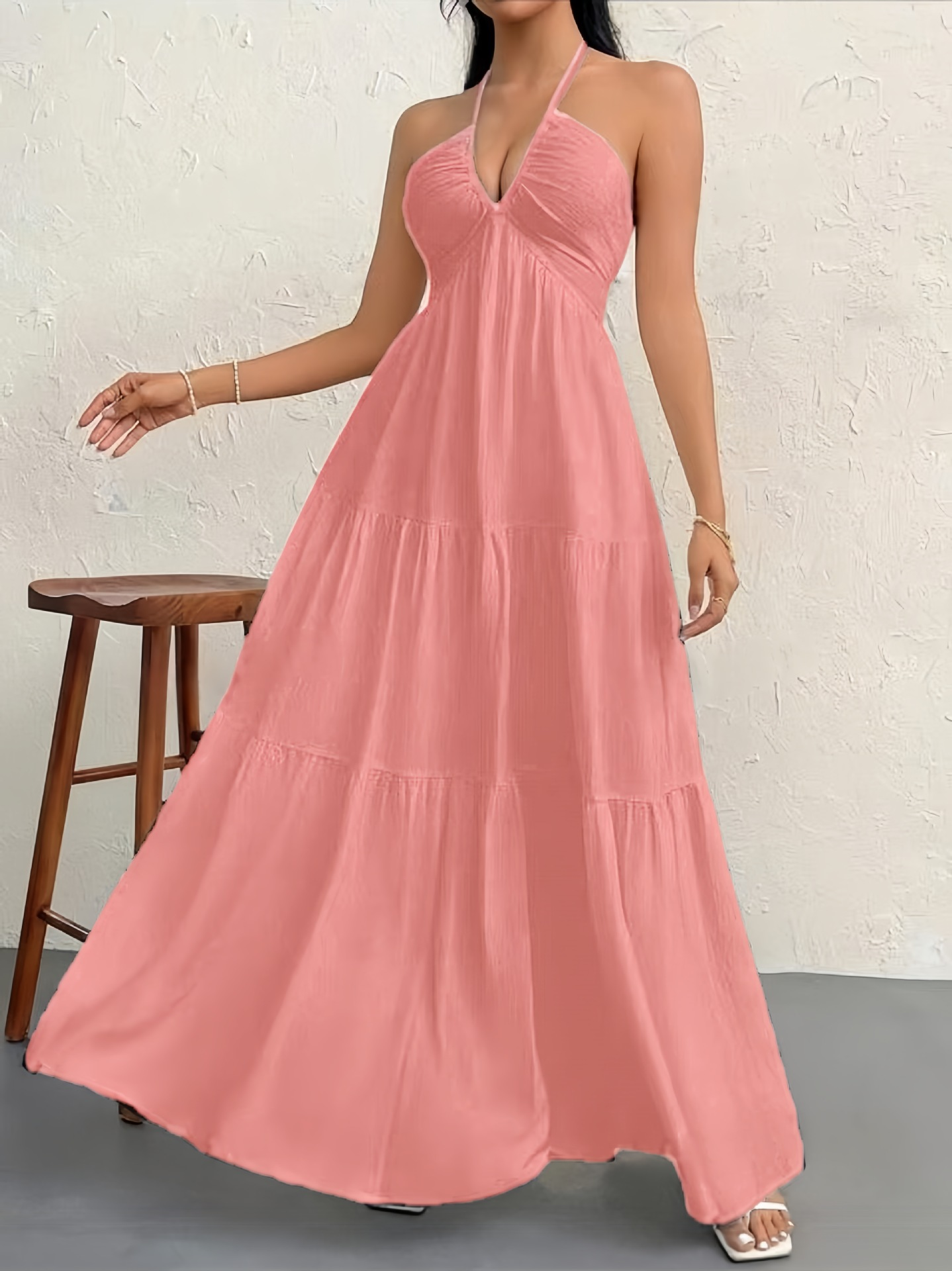 ⚡Vente éclair 👍Robe unie pour femme, vêtements d'été, robe basique décontractée sans manches, coupe ample, idéale pour les vacances à la plage 