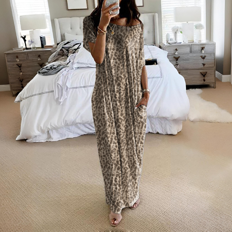 ⚡Vente éclair 👍Robe d'intérieur unie à manches chauve-souris pour femme, nuisette courte confortable et décontractée idéale au quotidien, vêtement de nuit pour toutes les saisons 