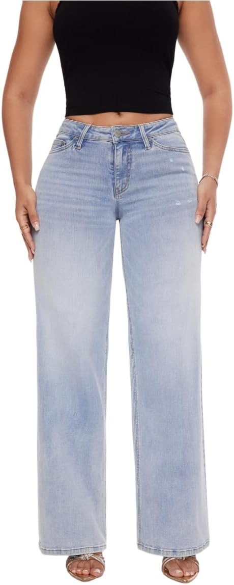 ⚡Vente Flash 👍Jean Baggy Magic ONESO – Jambes Larges Extensibles, Coupe Ventre Plat