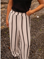 ⚡Vente Flash : Pantalon large rayé pour femme – Confortable et décontracté, pour toutes les saisons, parfait pour le quotidien