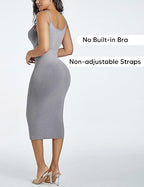 🔥 Meilleure vente | Robe longue gainante sans coutures à fines bretelles et col en V