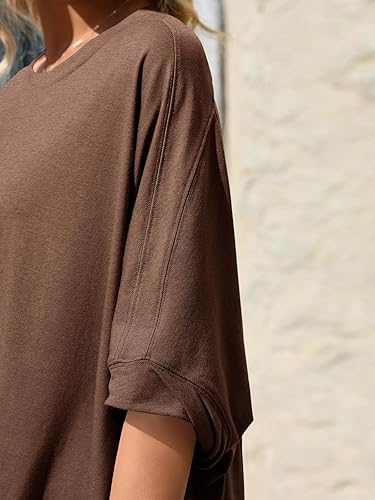 🔥 Meilleure vente | Hauts femme 2026 - T-shirt basique ample et oversize - Tissu doux et confortable - Coupe flatteuse - Vêtements femme