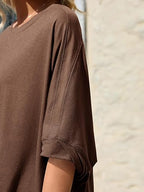 🔥 Meilleure vente | Hauts femme 2026 - T-shirt basique ample et oversize - Tissu doux et confortable - Coupe flatteuse - Vêtements femme