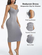 🔥 Meilleure vente | Robe longue gainante sans coutures à fines bretelles et col en V