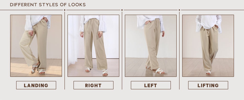 🔥 Meilleure vente | Pantalon décontracté taille haute à jambes larges et cordon de serrage, toucher doux, avec poches latérales 