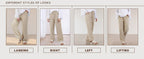 🔥 Meilleure vente | Pantalon décontracté taille haute à jambes larges et cordon de serrage, toucher doux, avec poches latérales 