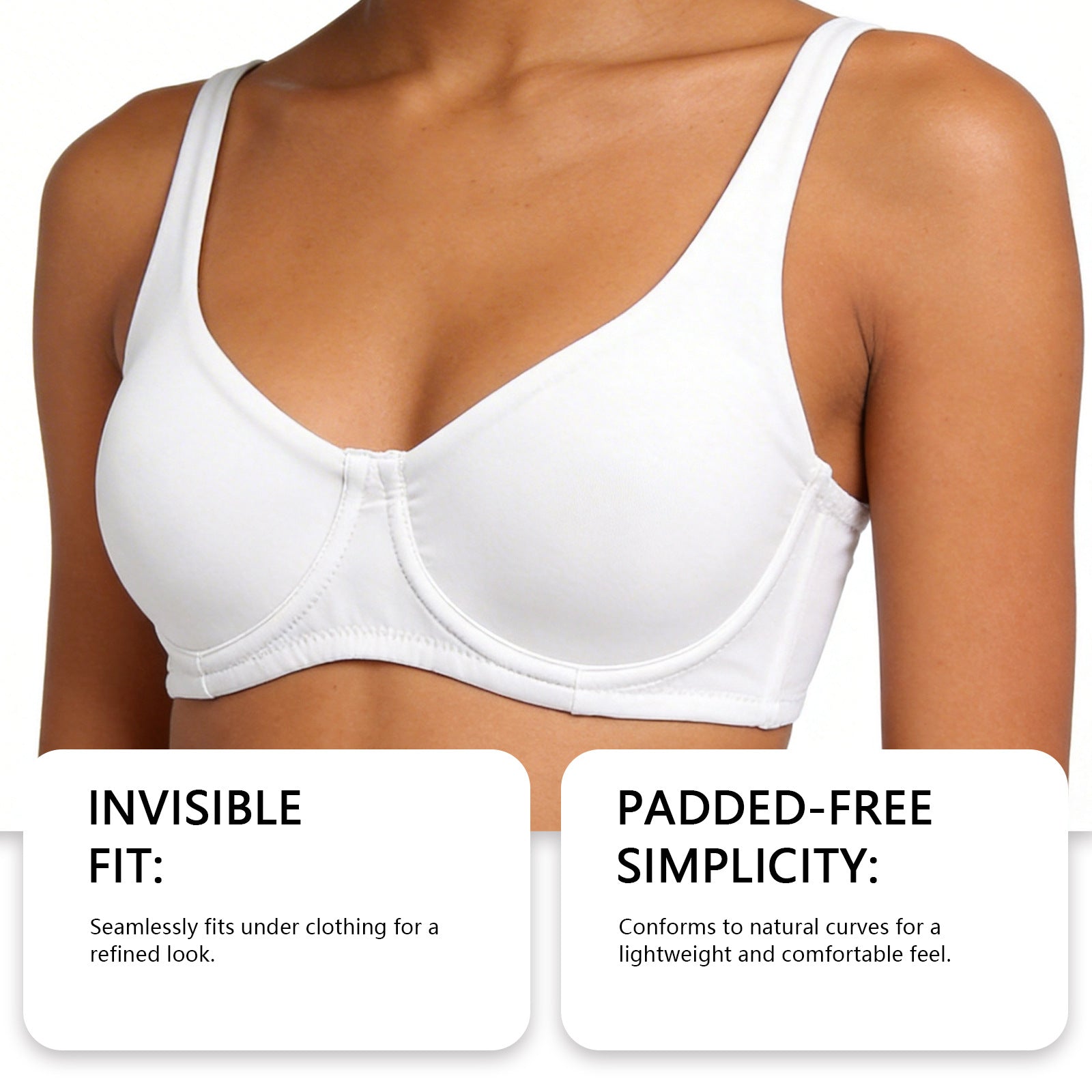 🔥 Meilleure vente | Soutien-gorge balconnet à armatures pour femme, sans doublure ni rembourrage, offrant un bon maintien 
