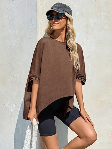 🔥 Meilleure vente | Hauts femme 2026 - T-shirt basique ample et oversize - Tissu doux et confortable - Coupe flatteuse - Vêtements femme