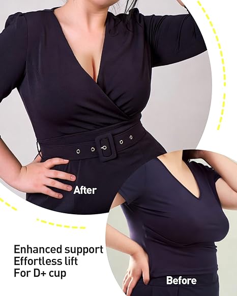 🔥 Meilleure vente | Invisible Lift - Coussinets adhésifs brevetés pour soutien-gorge tendance. Empêchent les tétons de glisser. Sans couture. Hauts décolletés. Vêtements pour femmes