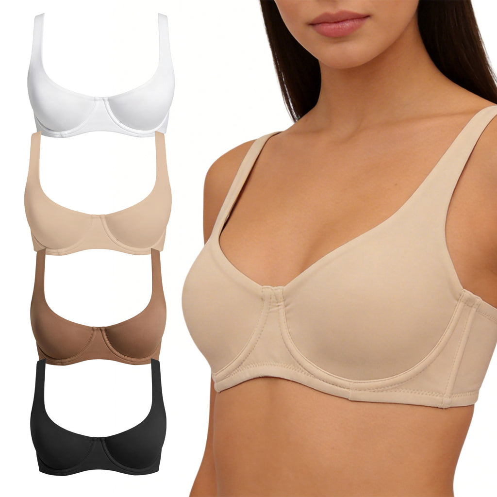 🔥 Meilleure vente | Soutien-gorge balconnet à armatures pour femme, sans doublure ni rembourrage, offrant un bon maintien 
