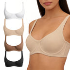🔥 Meilleure vente | Soutien-gorge balconnet à armatures pour femme, sans doublure ni rembourrage, offrant un bon maintien 