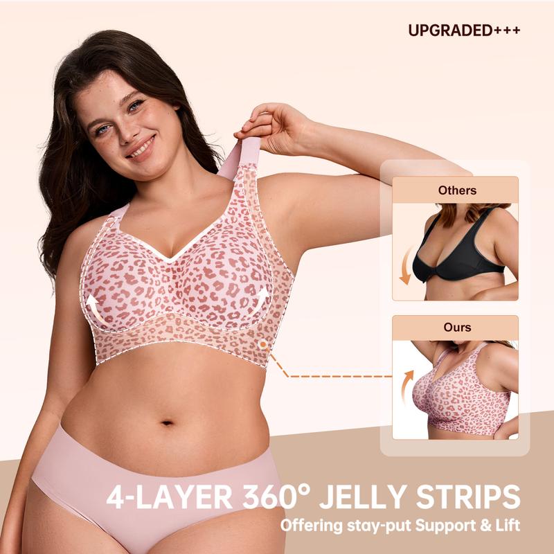 🔥 Meilleure vente | Soutiens-gorge en gelée pour femmes, sans armatures, couvrance totale, confortables et rembourrés, parfaits pour tous les jours. 
