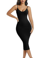🔥 Meilleure vente | Robe longue gainante sans coutures à fines bretelles et col en V