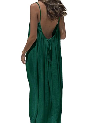 🔥 Meilleure vente | Robe d'intérieur unie à bretelles fines pour femme, robe longue élégante sans manches pour l'été, vêtement de nuit pour femme