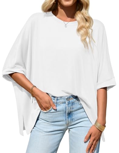 🔥 Meilleure vente | Hauts femme 2026 - T-shirt basique ample et oversize - Tissu doux et confortable - Coupe flatteuse - Vêtements femme