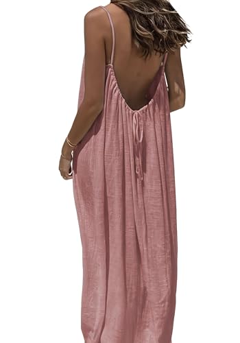 🔥 Meilleure vente | Robe d'intérieur unie à bretelles fines pour femme, robe longue élégante sans manches pour l'été, vêtement de nuit pour femme