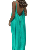 🔥 Meilleure vente | Robe d'intérieur unie à bretelles fines pour femme, robe longue élégante sans manches pour l'été, vêtement de nuit pour femme