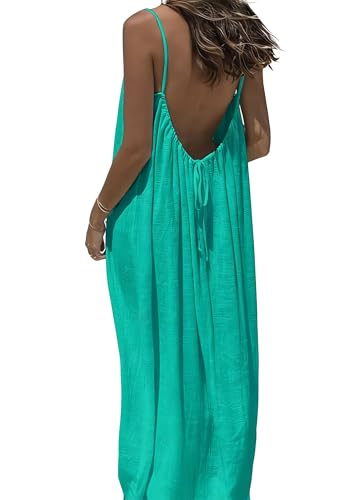 🔥 Meilleure vente | Robe d'intérieur unie à bretelles fines pour femme, robe longue élégante sans manches pour l'été, vêtement de nuit pour femme