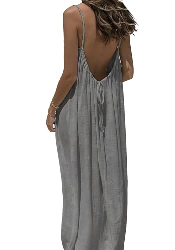 🔥 Meilleure vente | Robe d'intérieur unie à bretelles fines pour femme, robe longue élégante sans manches pour l'été, vêtement de nuit pour femme