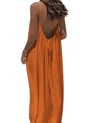 🔥 Meilleure vente | Robe d'intérieur unie à bretelles fines pour femme, robe longue élégante sans manches pour l'été, vêtement de nuit pour femme