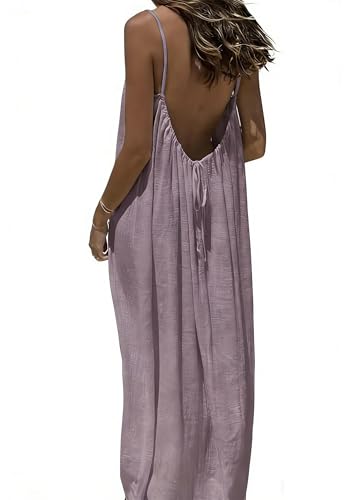 🔥 Meilleure vente | Robe d'intérieur unie à bretelles fines pour femme, robe longue élégante sans manches pour l'été, vêtement de nuit pour femme