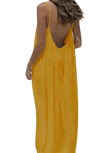 🔥 Meilleure vente | Robe d'intérieur unie à bretelles fines pour femme, robe longue élégante sans manches pour l'été, vêtement de nuit pour femme