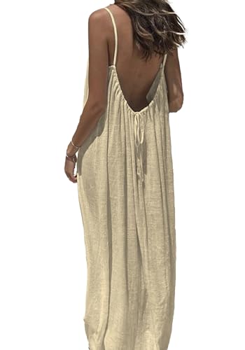 🔥 Meilleure vente | Robe d'intérieur unie à bretelles fines pour femme, robe longue élégante sans manches pour l'été, vêtement de nuit pour femme