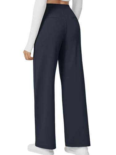 🔥 Meilleure vente | Pantalon de travail taille haute à jambes droites pour femme avec poches latérales