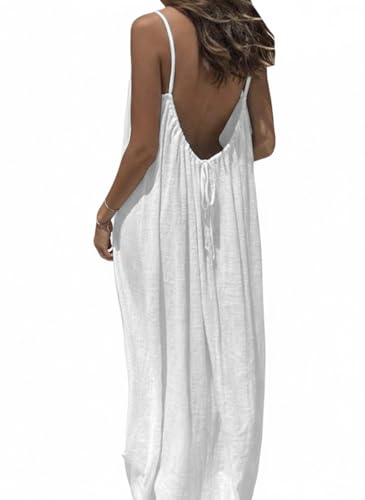 🔥 Meilleure vente | Robe d'intérieur unie à bretelles fines pour femme, robe longue élégante sans manches pour l'été, vêtement de nuit pour femme